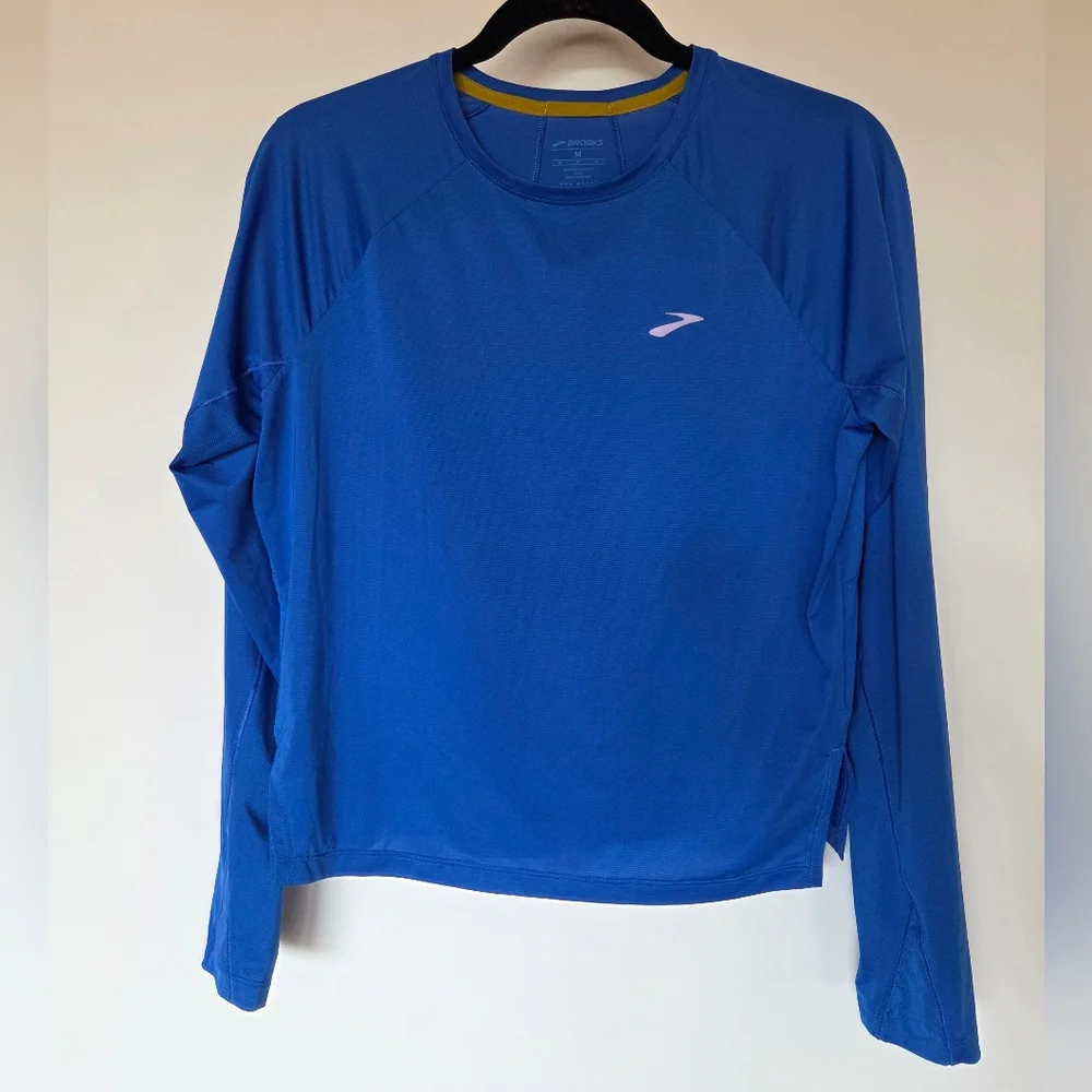 NWOT Brooks Sprint Free Long Sleeve Shirt in Bluetiful - Picture 2 of 7